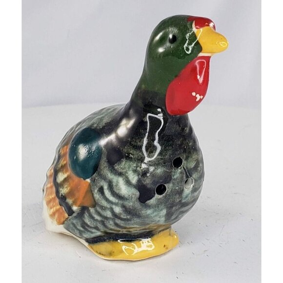 Vintage Turkey Salt Pepper Shaker Ceramic Set Japan Colorful - Picture 5 of 5